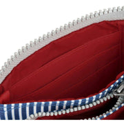 Roka Carnaby Small Hickory with Red Recycled Canvas Wallet - Red/Blue/White