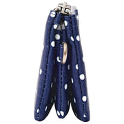 Roka Carnaby Small Recycled Canvas Wallet - Navy Polka Dot