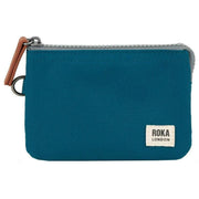 Roka Carnaby Small Recycled Canvas Wallet - Sapphire Blue