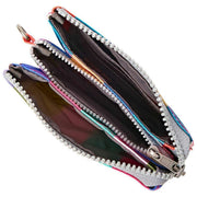 Roka Carnaby Small Recycled Canvas Wallet - Wide Stripe Multi-colour
