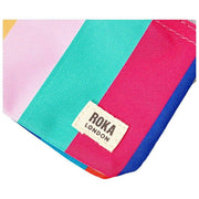 Roka Carnaby Small Recycled Canvas Wallet - Wide Stripe Multi-colour