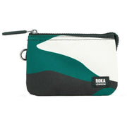 Roka Carnaby Small Urban Rose Camo Recycled Canvas Wallet - Green/White/Black