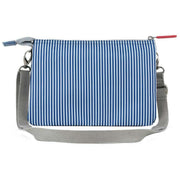 Roka Carnaby XL Hickory with Red Recycled Canvas Crossbody Bag - Red/Blue/White