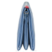 Roka Carnaby XL Hickory with Red Recycled Canvas Crossbody Bag - Red/Blue/White