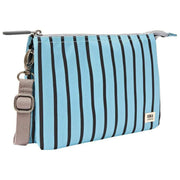 Roka Carnaby XL Recycled Canvas Crossbody Bag - Blue Stripe