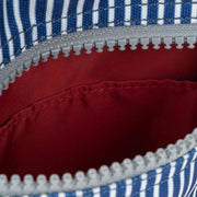 Roka Chelsea Hickory with Red Recycled Canvas Sling Bag - Red/Blue/White