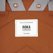 Roka Finchley A Large Recycled Canvas Backpack - Bran Brown