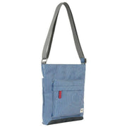 Roka Kennington B Medium Hickory with Red Recycled Canvas Crossbody Bag - Red/Blue/White