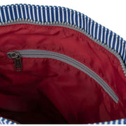 Roka Kennington B Medium Hickory with Red Recycled Canvas Crossbody Bag - Red/Blue/White