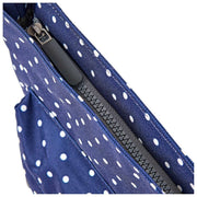 Roka Kennington B Medium Recycled Canvas Crossbody Bag - Navy Polka Dot