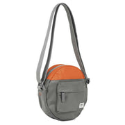 Roka Paddington B Creative Waste Two Tone Recycled Nylon Crossbody Bag - Graphite Grey/Burnt Orange