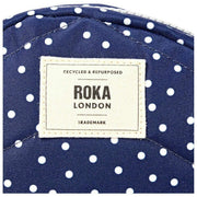 Roka Paddington B Recycled Canvas Crossbody Bag - Navy Polka Dot