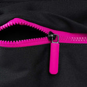 Roka Trafalgar Medium All Black Pink Label Recycled Canvas Crossbody Bag - Black/Pink