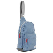 Roka Willesden B Large Hickory with Red Recycled Canvas Scooter Bag - Red/Blue/White