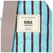 Roka Willesden B Grand sac à bandoulière en toile recyclée - Rayure bleue