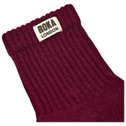 Chaussettes Roka Windsor Solid Crew - Prune Bordeaux