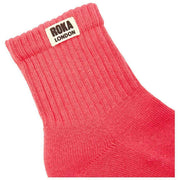 Chaussettes Roka Windsor Solid Crew - Rose Corail Sucre