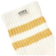 Chaussettes Roka Windsor Stripe Crew - Jaune Maïs