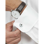 Simon Carter 40th Anniversary Gervaise Cufflinks - Silver/Black
