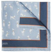 Simon Carter Gervaise Pocket Square - Blue/White