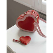 Stackers Heart Shoulder Bag - Red