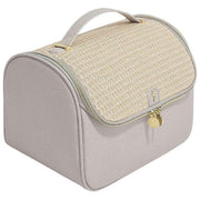 Grande trousse à cosmétiques Stackers - Raphia Taupe