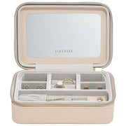 Boîte à bijoux de voyage de luxe Stackers - Raphia Blush
