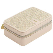 Boîte à bijoux de voyage de luxe Stackers - Raphia Blush
