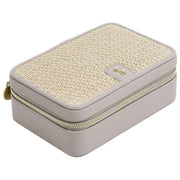 Boîte à bijoux de voyage de luxe Stackers - Raphia taupe