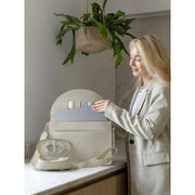Stackers Sleek Laptop and Cable Tidy Bag - Oatmeal Cream