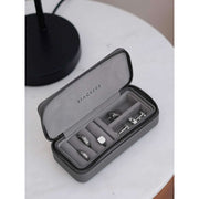 Boîte à bijoux de voyage moyenne zippée Stackers - Gris ardoise