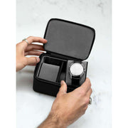 Boîte à montres de voyage moyenne zippée Stackers - Noir