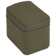 Mini boîte à montres de voyage zippée Stackers - Vert olive