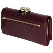 Grand porte-monnaie à pompon en cuir Ted Baker Roosali - Rouge foncé