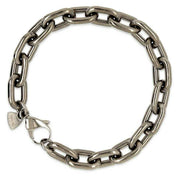 Ti2 Titanium Anchor Braclet - Natural Polished Silver