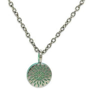 Ti2 Titanium Floral Print Pendant - Green