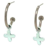 Ti2 Titanium Plus Charm Hoop Earrings - Light Green