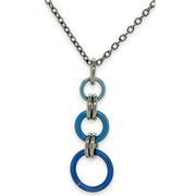 Ti2 Titanium Triple Beam Pendant - Blue