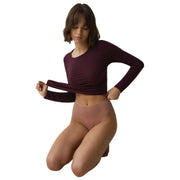 Maxi culotte transparente Triumph Signature - Beige amande grillée