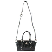 Vivienne Westwood Bettina Emboss Croc Mini Crossbody - Black
