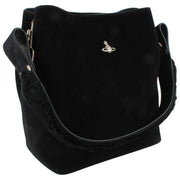Vivienne Westwood Lottie Petit sac à bandoulière en daim - Noir