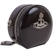 Vivienne Westwood Shiny Patent Mini Round Cross Body Bag - Black