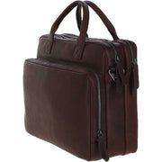 Ashwood Leather Windmere Heavy Duty Double Zip Laptop Bag - Brown