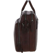 Ashwood Leather Windmere Heavy Duty Double Zip Laptop Bag - Brown