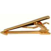 Bassin and Brown Arrow Tie Bar - Gold