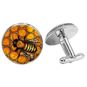 Bassin and Brown Bee Cufflinks - Black/Yellow