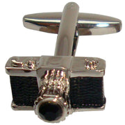 Bassin and Brown Camera Cufflinks - Black/Silver