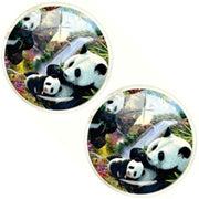 Bassin and Brown Panda Bears Cufflinks - Black/White