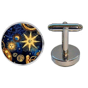 Bassin and Brown Star Flash Cufflinks - Blue/Beige