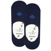 Burlington Everyday 2-Pack No Show Socks - Marine Navy